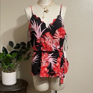 Milk & Honey peplum wrap tank